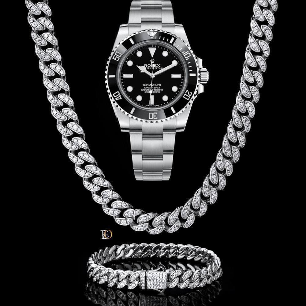 Conjunto reloj Rolex  submariner y cadena hombre - Imagen 3