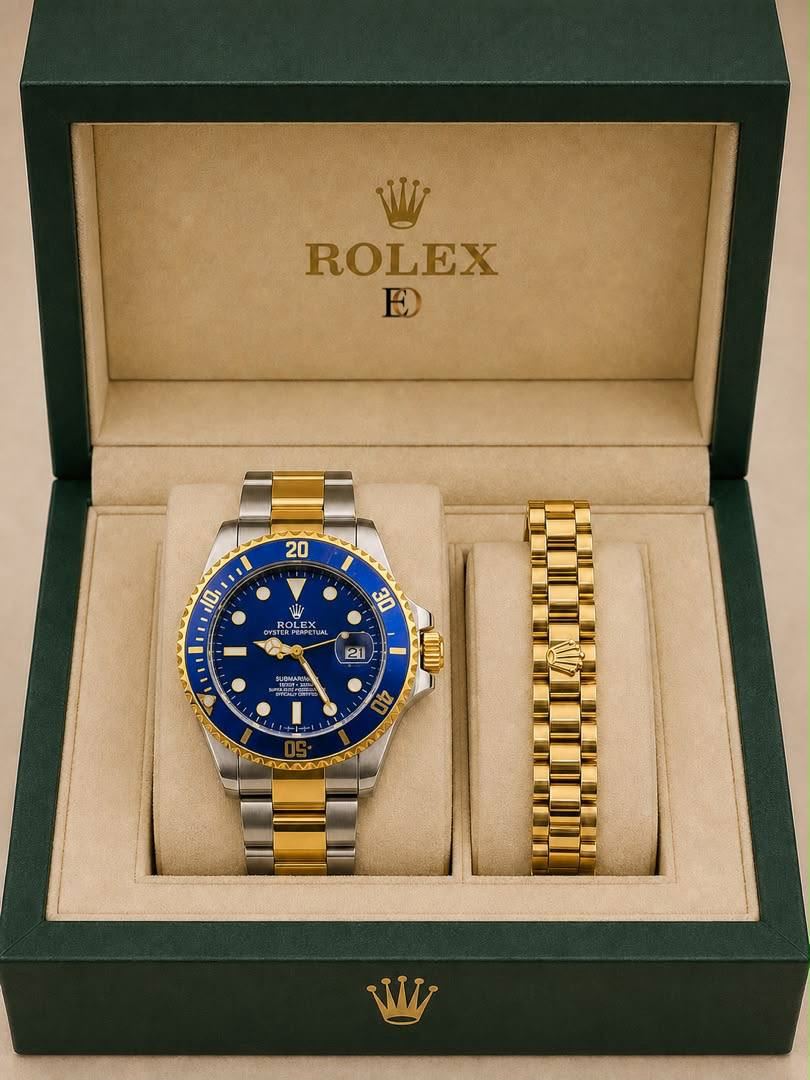 Conjunto  reloj Rolex y pulsera de acero - Imagen 1