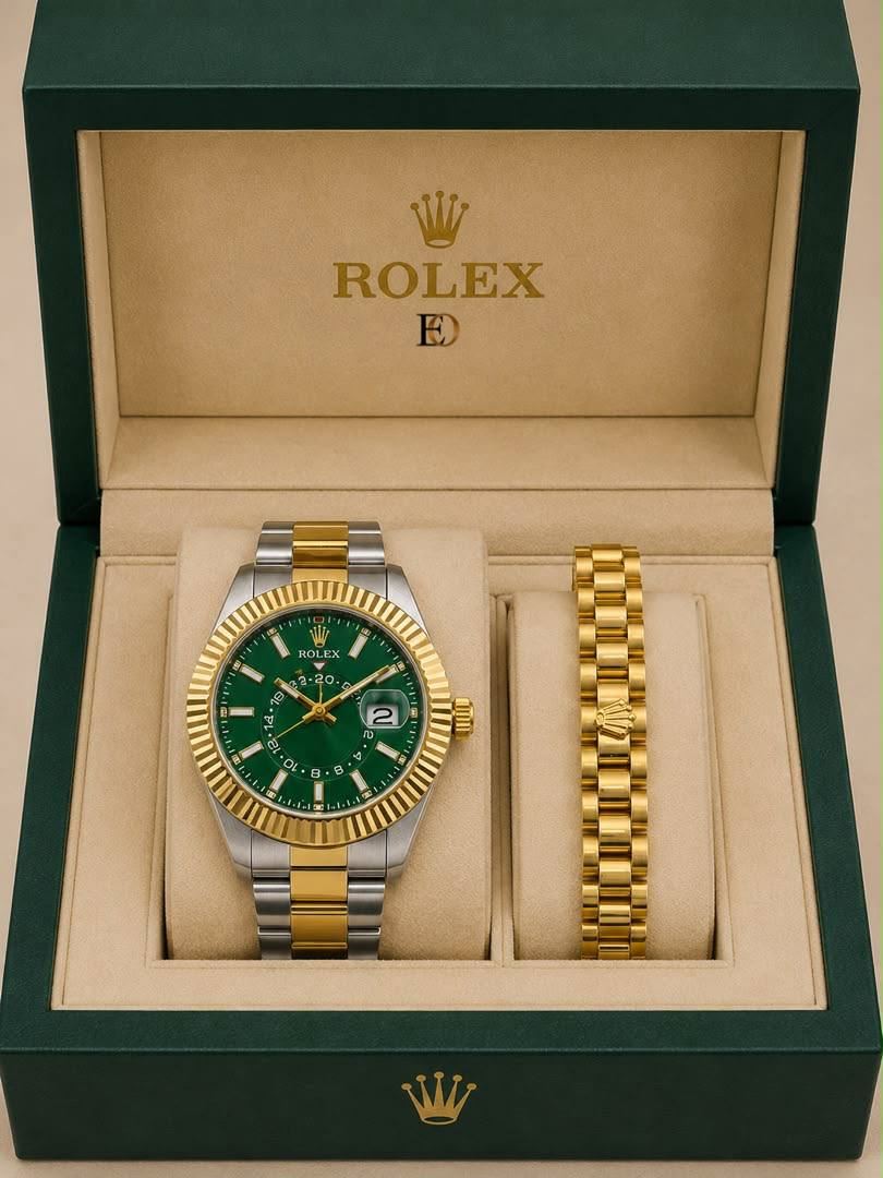 Conjunto  reloj Rolex y pulsera de acero - Imagen 2