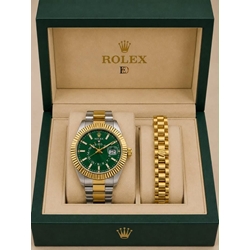 Conjunto reloj Rolex y pulsera de acero - Imagen 2
