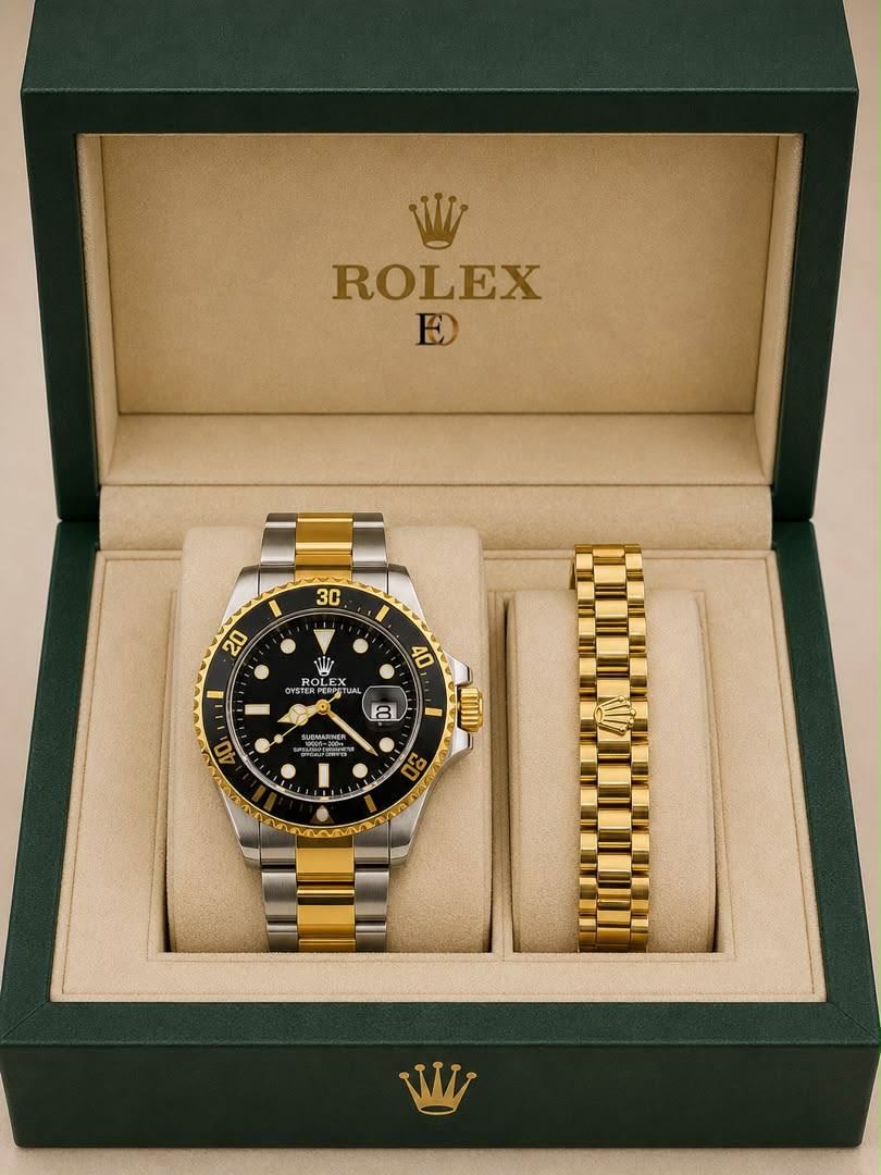 Conjunto  reloj Rolex y pulsera de acero - Imagen 3