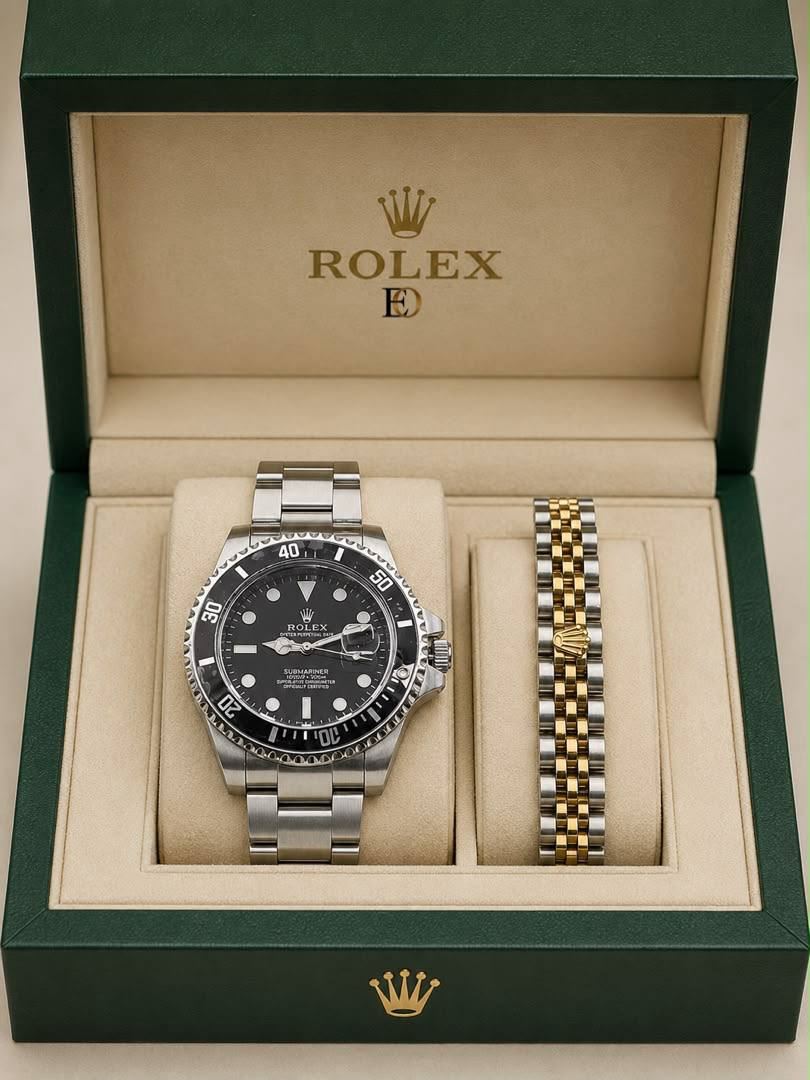 Conjunto  reloj Rolex y pulsera de acero - Imagen 4