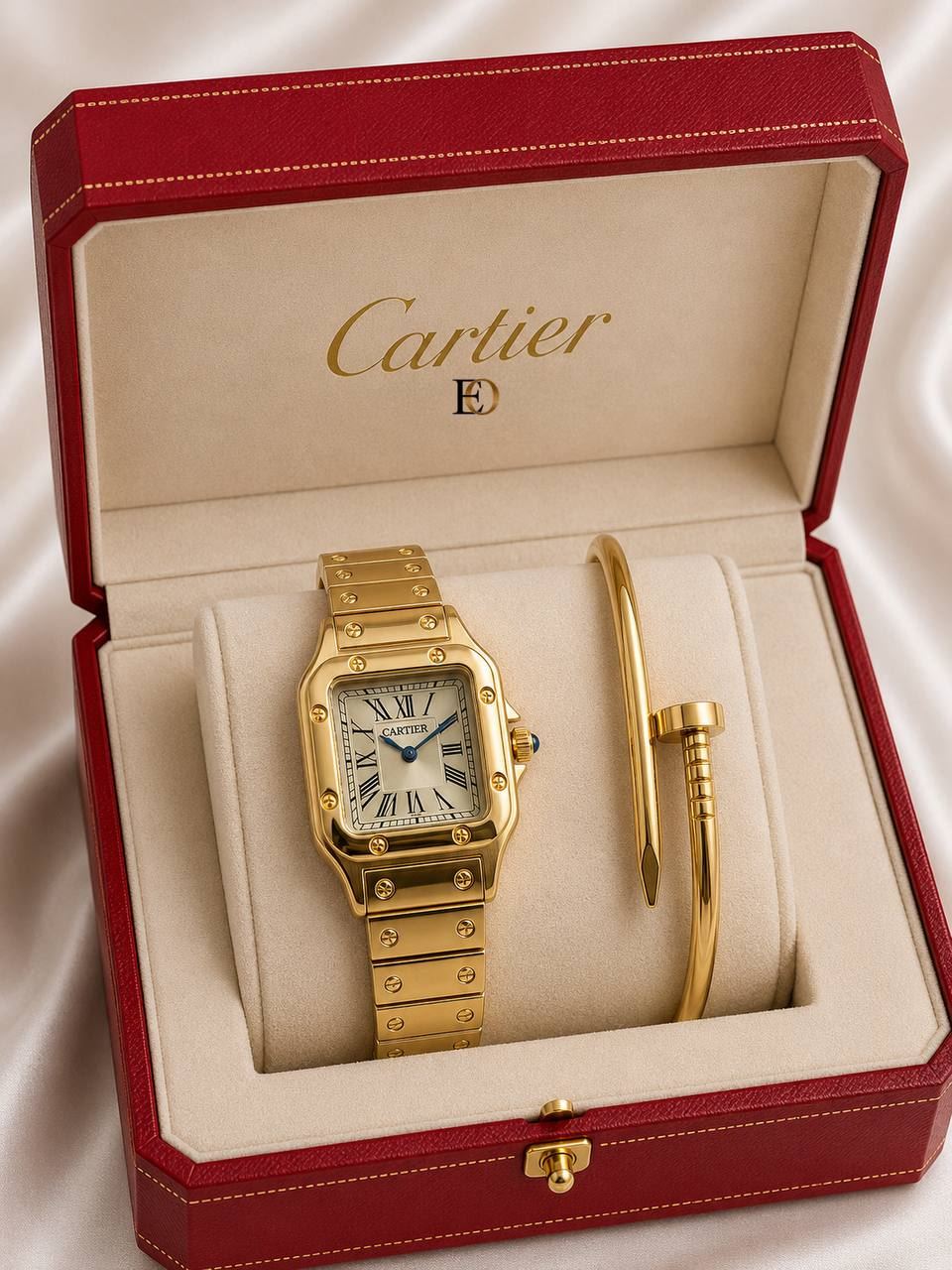 Conjunto reloj y pulsera Cartier - Imagen 1
