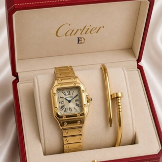 Conjunto reloj y pulsera Cartier - Imagen 1