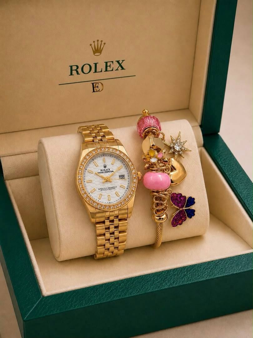 Conjunto Rolex y pulsera a juego de mujer - Imagen 1