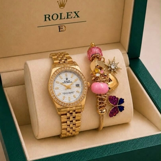 Conjunto Rolex y pulsera a juego de mujer - Imagen 1