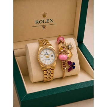 Conjunto Rolex y pulsera a juego de mujer - Imagen 1