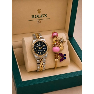 Conjunto Rolex y pulsera a juego de mujer - Imagen 2