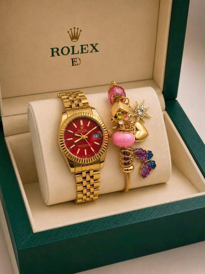 Conjunto Rolex y pulsera a juego de mujer - Imagen 3