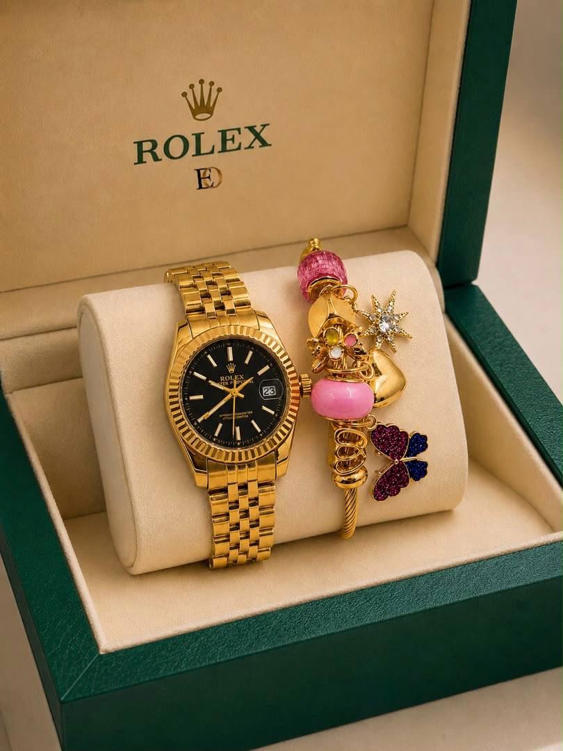 Conjunto Rolex y pulsera a juego de mujer - Imagen 7