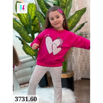 Conjunto sudadera corazón y leggins a juego - Imagen 1