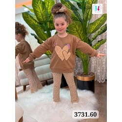 Conjunto sudadera corazón y leggins a juego - Imagen 2