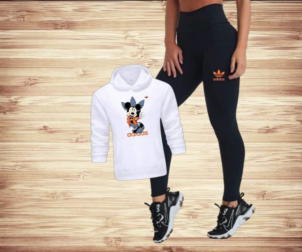 Conjunto sudadera y leggins Adidas Mickey - Imagen 2
