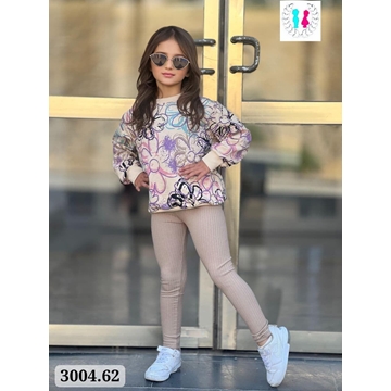 Conjunto sudadera y leggins flores - Imagen 2