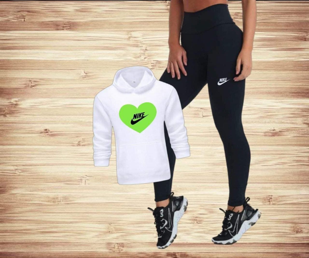 Conjunto sudadera y leggins Nike corazón - Imagen 1