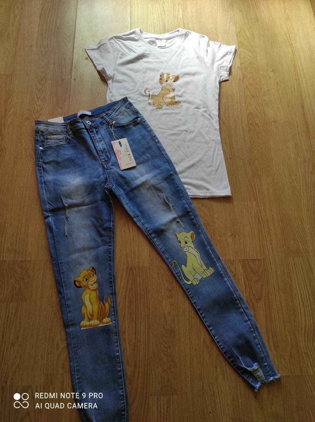 Conjunto vaqueros y camiseta disney - Imagen 1