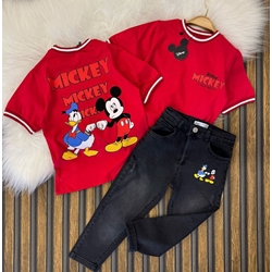 Conjunto vaqueros y camiseta mickey - Imagen 1