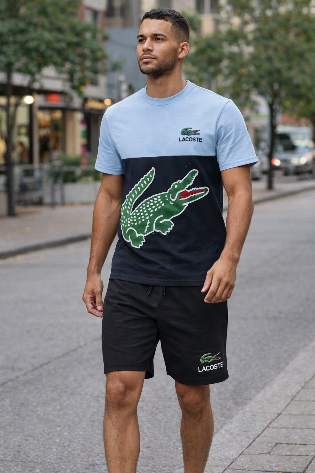 Conjunto verano camiseta y pantalón corto Lacoste - Imagen 1