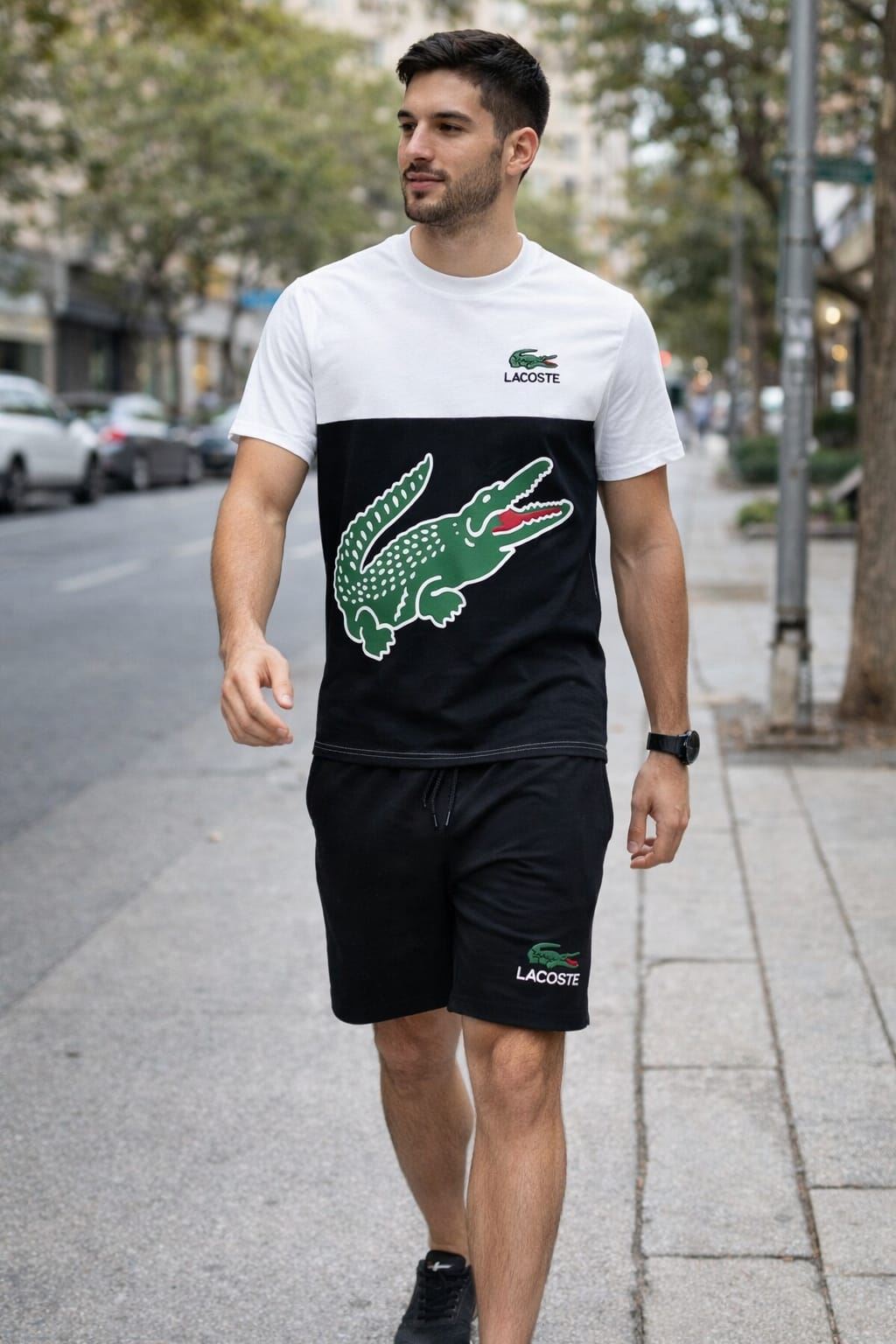 Conjunto verano camiseta y pantalón corto Lacoste - Imagen 2