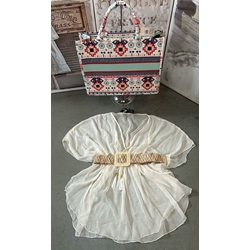 Conjunto vestido de playa y bolso de verano - Imagen 2