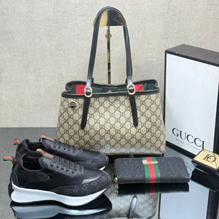 Conjunto zapatillas bolso tótem y cartera a juego Gucci - Imagen 1