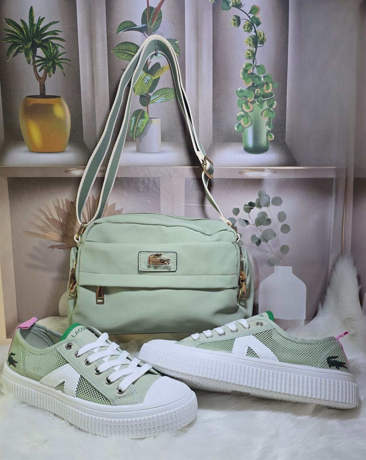 Conjunto zapatillas y bolso Lacoste - Imagen 1