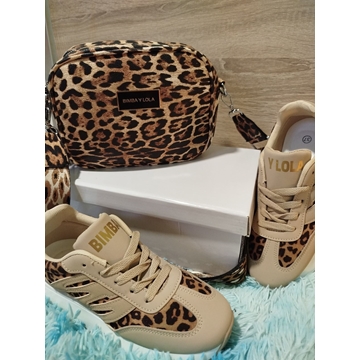 Conjunto zapatillas y bolso leopardo Bimba y Lola - Imagen 1