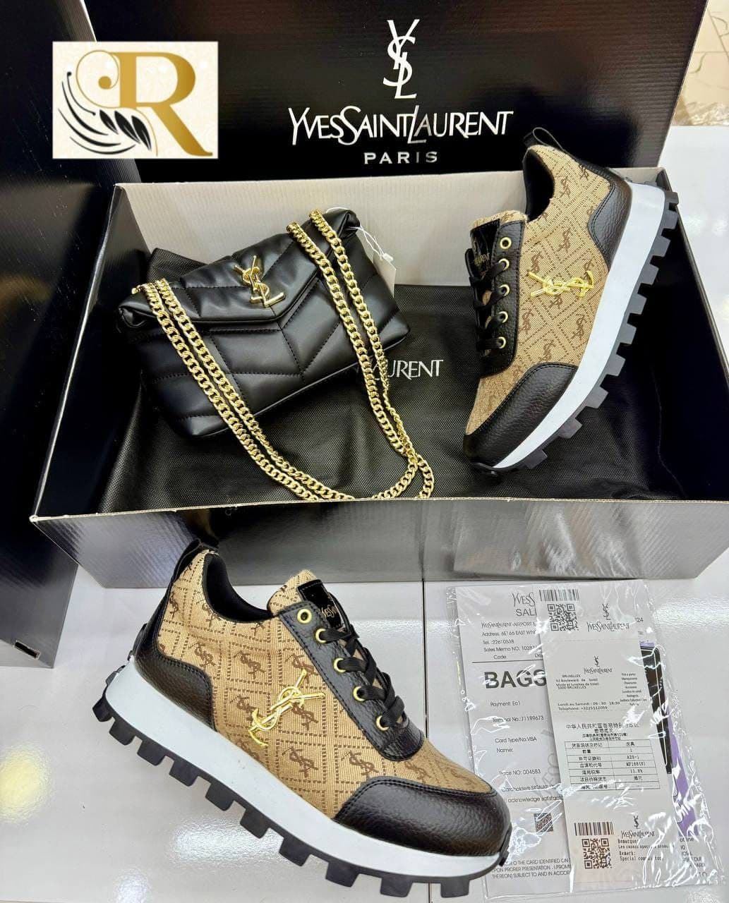Conjunto zapatillas Yves Saint Laurent y bolso a juego - Imagen 1