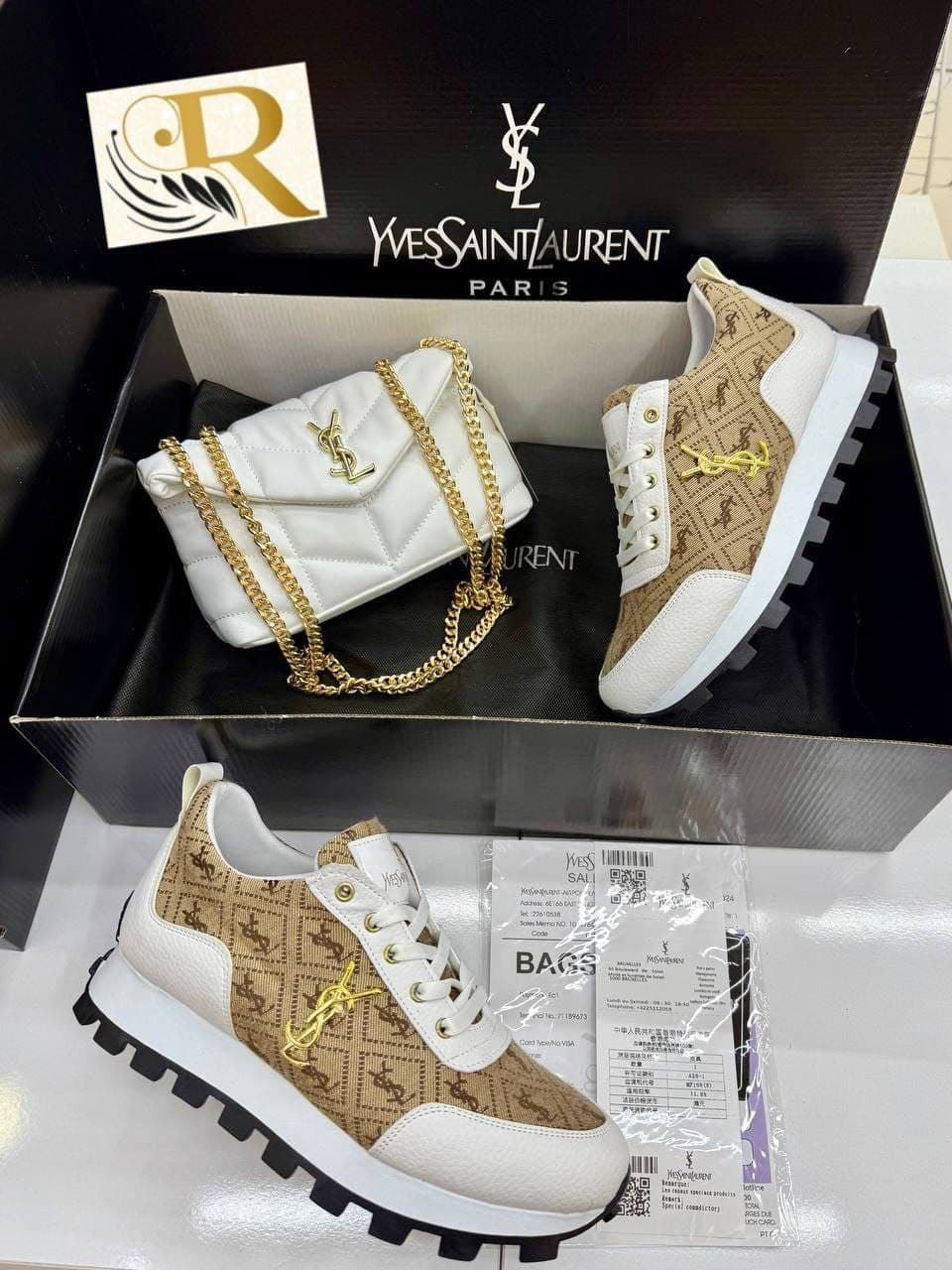 Conjunto zapatillas Yves Saint Laurent y bolso a juego - Imagen 2