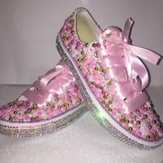 Converse bajas con perlas unicornio - Imagen 1