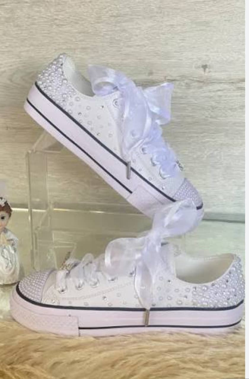 Converse bajas personalizadas comunión - Imagen 1