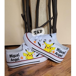 Converse bajas personalizadas Pikachu - Imagen 1