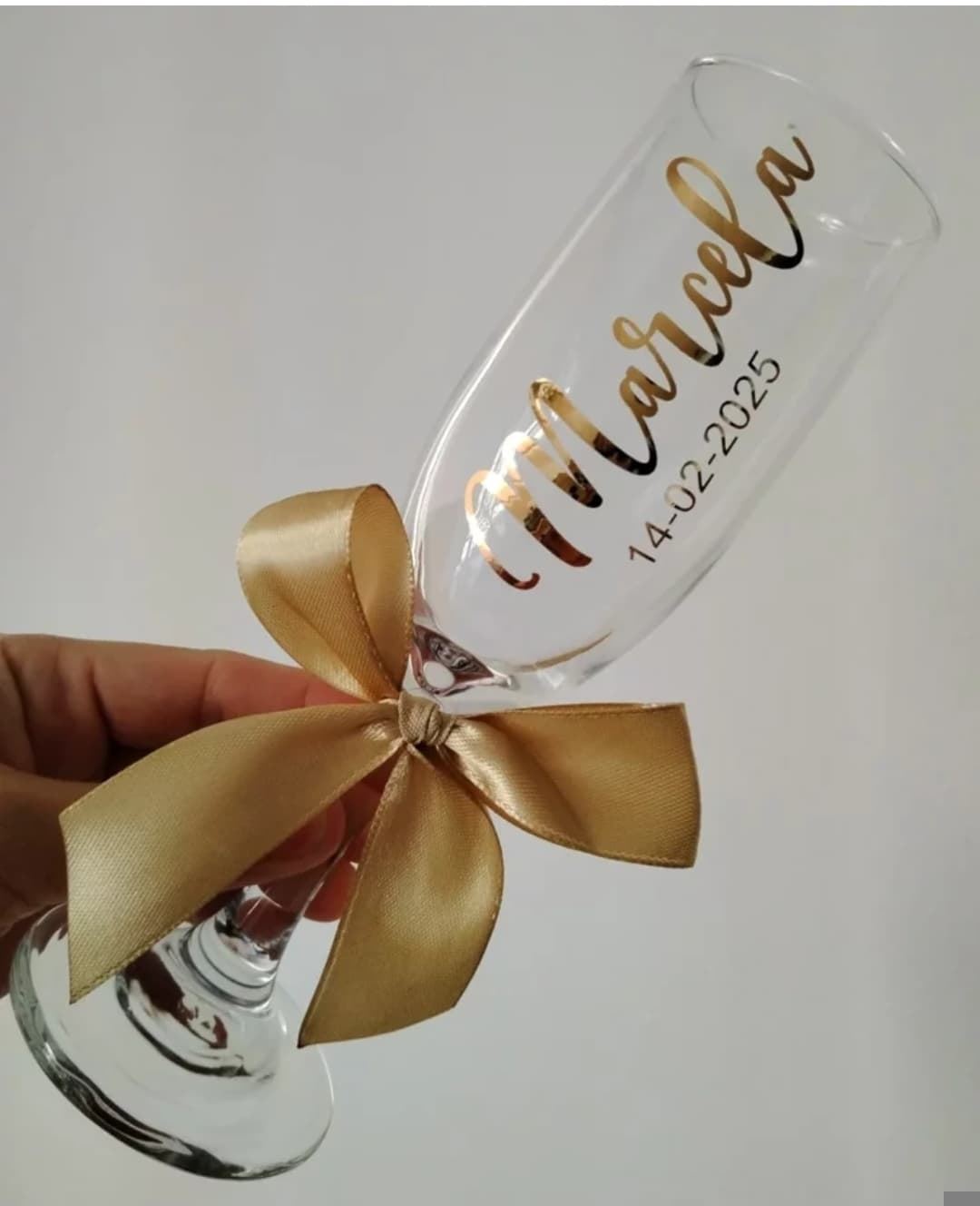 Copa de champán personalizada para boda - Imagen 1