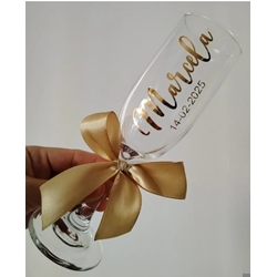 Copa de champán personalizada para boda - Imagen 1