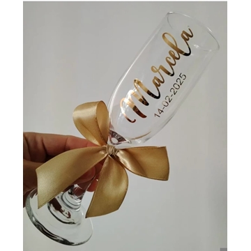Copa de champán personalizada para boda - Imagen 1