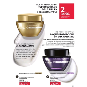 Crema de noche reafirmante y efecto lifting Anew - Imagen 1