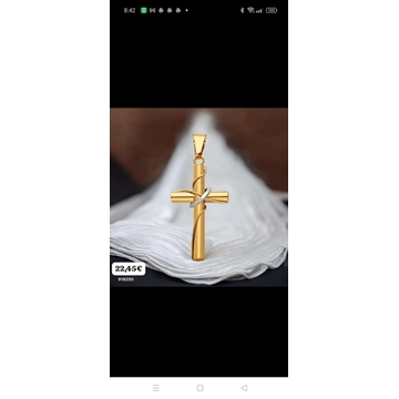 Cruz bicolor de acero - Imagen 1