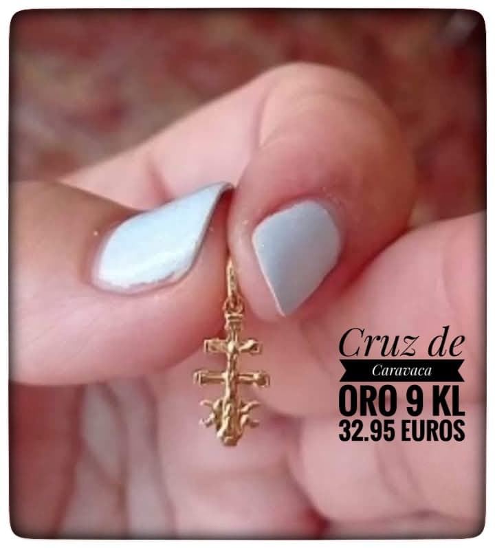 Cruz Caravaca oro 9 kilates - Imagen 1
