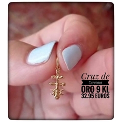 Cruz Caravaca oro 9 kilates - Imagen 1
