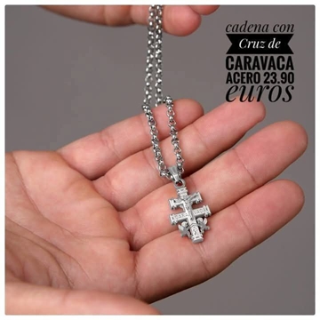 Cruz de Caravaca acero - Imagen 1