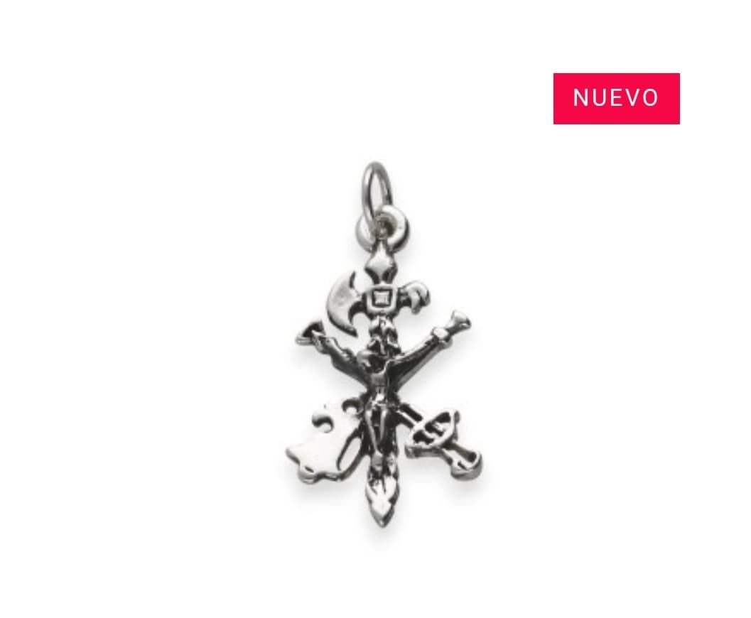 Cruz de la Legión con cristo Plata - Imagen 1