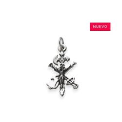 Cruz de la Legión con cristo Plata - Imagen 1