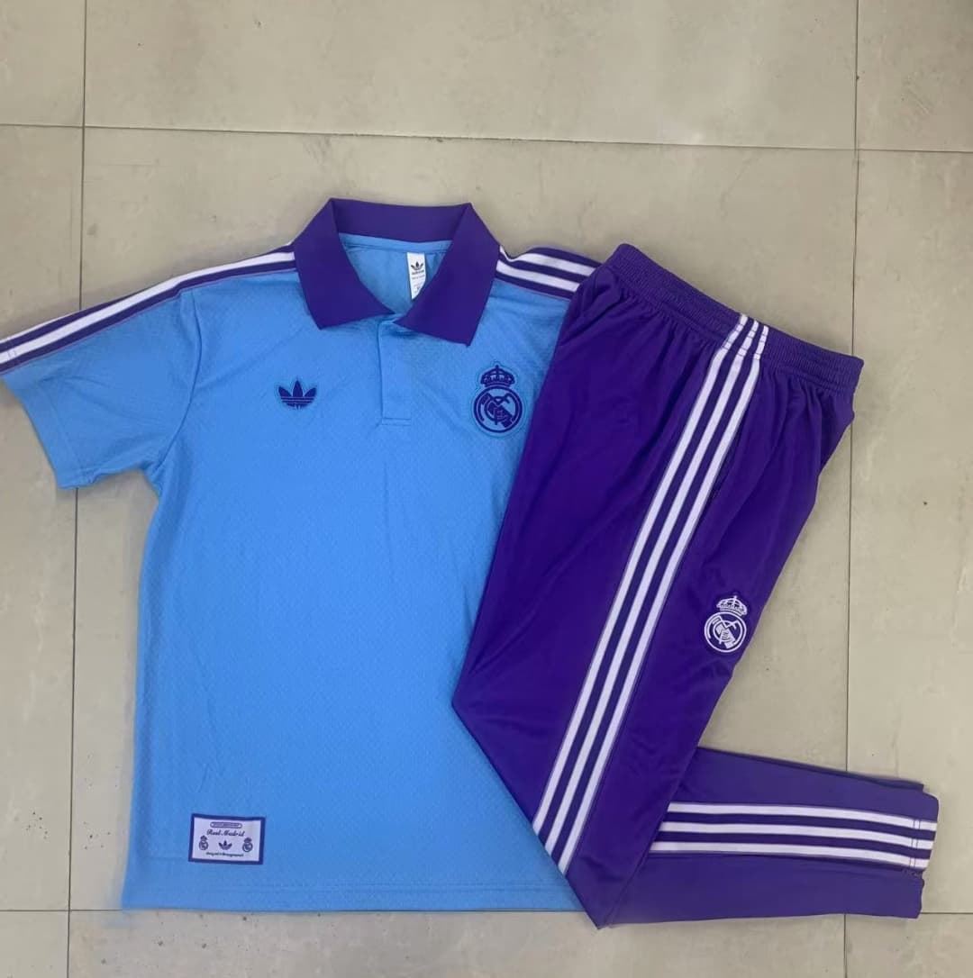 Equipación real Madrid polo y pantalón largo - Imagen 2