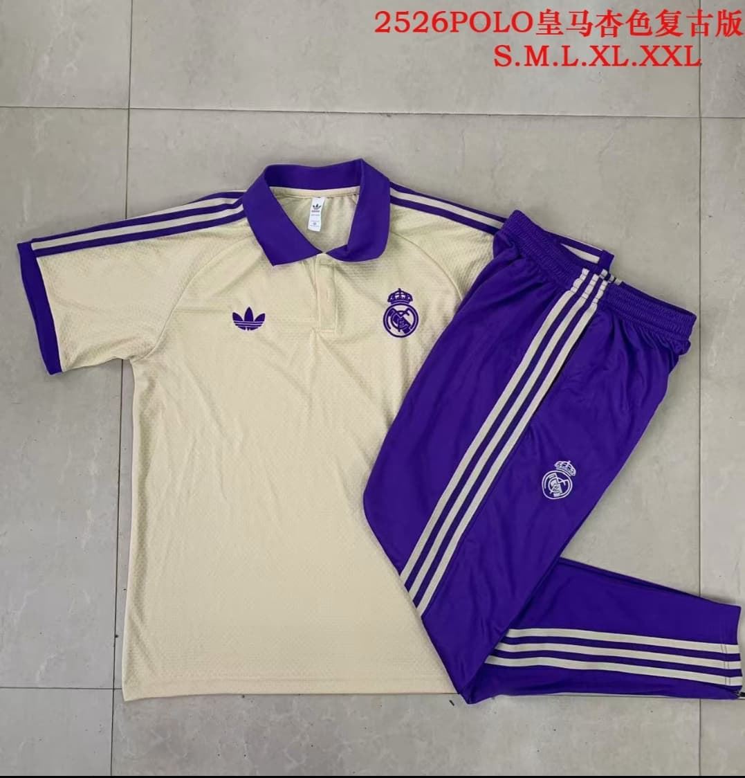 Equipación real Madrid polo y pantalón largo - Imagen 3