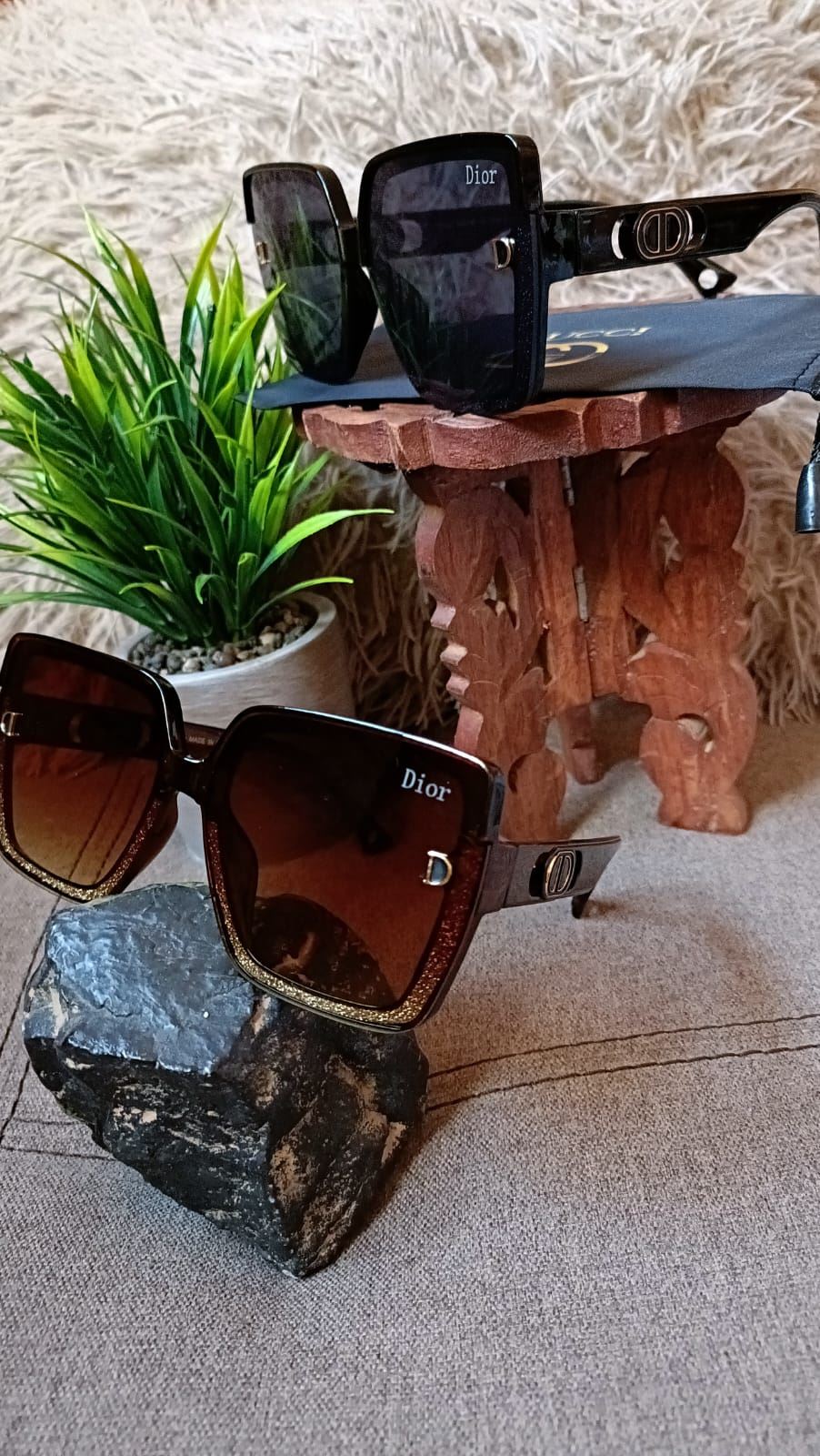Gafas de sol redondas Christian Dior - Imagen 1