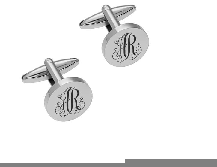 Gemelos acero de boda para camisas - Imagen 1