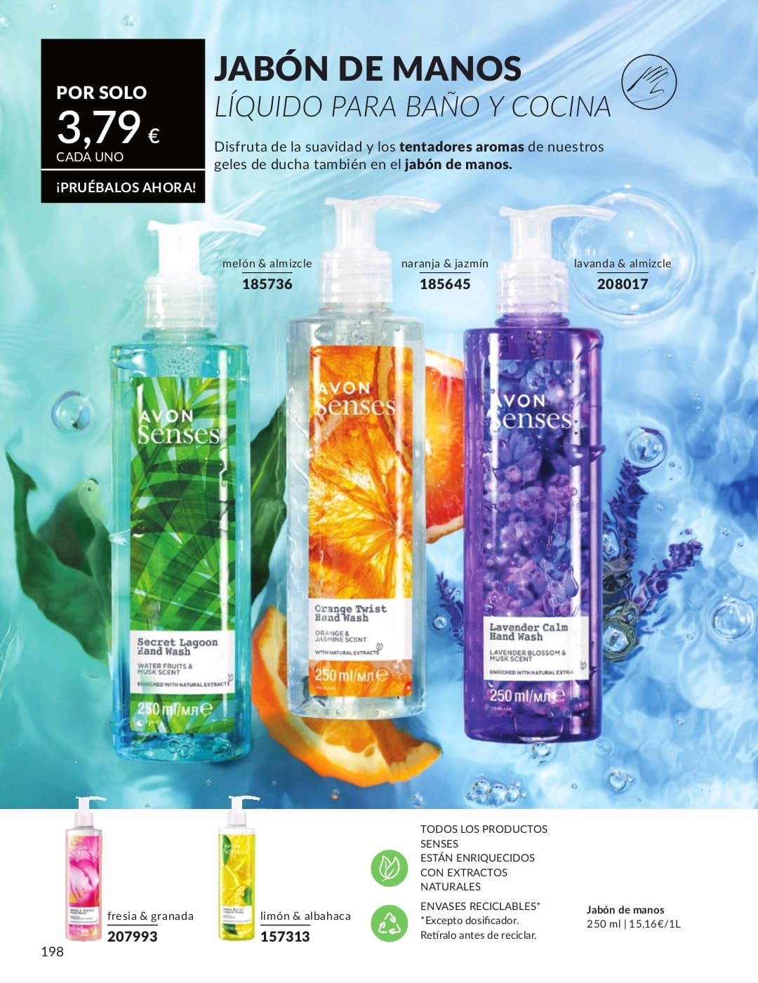 Jabón de manos Twist senses Avon - Imagen 1