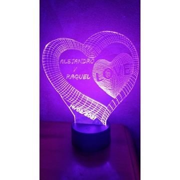 Lámpara corazón san Valentín - Imagen 1