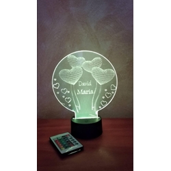 Lámpara  personalizada San valentin - Imagen 2