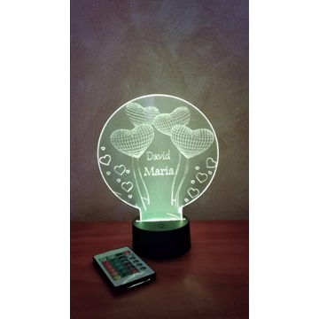 Lámpara  personalizada San valentin - Imagen 2